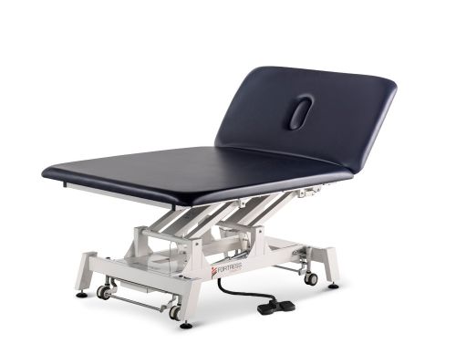 FORTRESS STABILITY BOBATH NEUROLOGICAL 2-SECTION TREATMENT TABLE 1.2M / WHITE FRAME / NAVY UPHOLSTERY