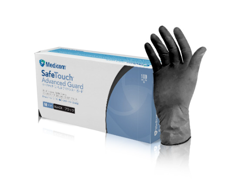 SAFETOUCH ADVANCED GUARD BLACK NITRILE EXAM GLOVES