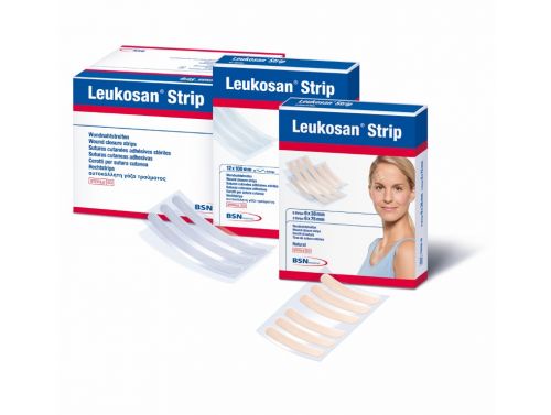 LEUKOSAN STRIP / STERILE / 6MM X 38MM / WHITE / POUCHES OF 6 STRIPS / BOX OF 50