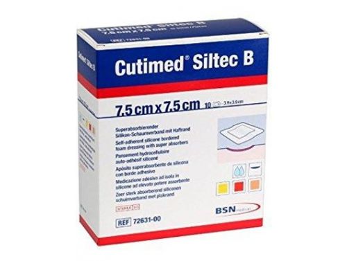 CUTIMED SILTEC BORDER DRESSING / STERILE / 7.5CM X 7.5CM / BOX OF 10