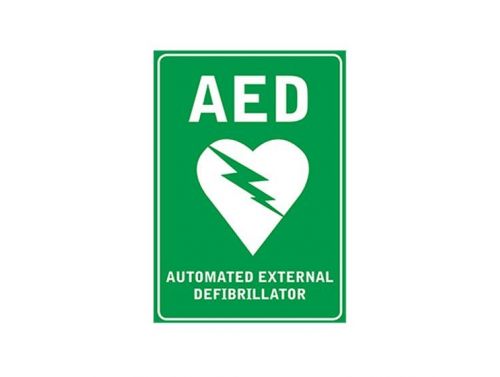 AED DEFIB WALL SIGN / 225MM X 300MM / EACH