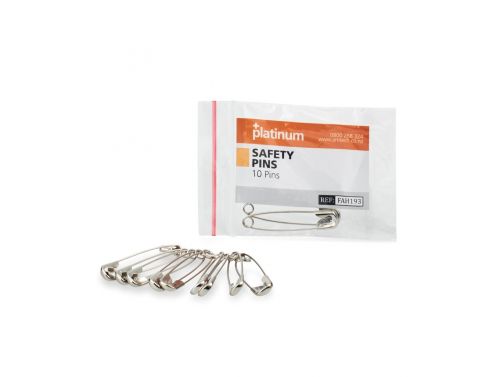 AMTECH SAFETY PINS FOR TRIANGULAR BANDAGE / 10-PACK
