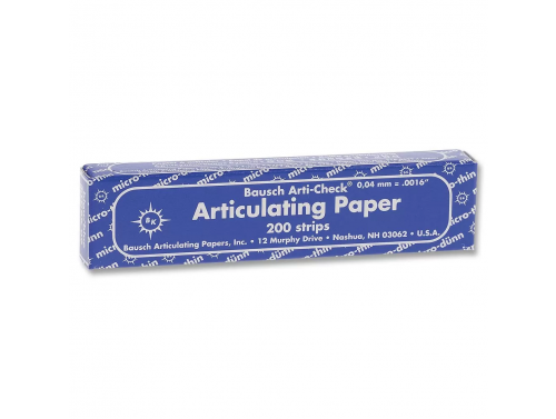 BAUSCH ARTICULATING PAPER BK09 / BLUE / 200 STRIPS / BOX OF 40 