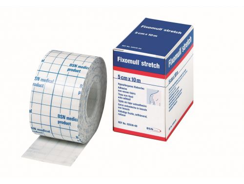 FIXOMULL STRETCH HYPOALLERGENIC FIXATION TAPE / SINGLE ROLL / 10CM X 10M