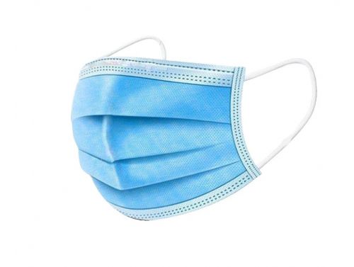 DISPOSABLE FACE MASKS WITH EAR LOOPS / 50 PIECES
