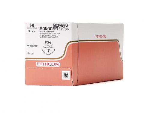 ETHICON MONOCRYL PLUS ANTIBACTERIAL (POLIGLECAPRONE 25) SUTURE