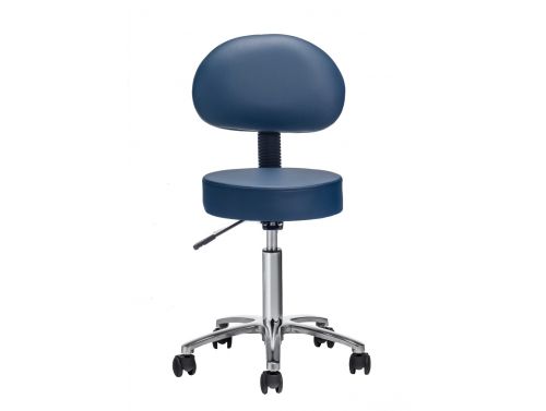 FORTRESS DELUXE TREATMENT STOOL / NAVY / WITH BACKREST