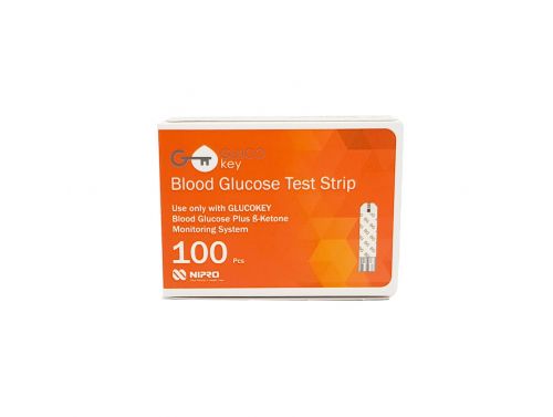 GLUCOKEY BLOOD GLUCOSE TEST STRIPS / BOX 100