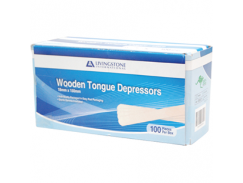 LIVINGSTONE TONGUE DEPRESSORS / STERILE / WOODEN / BOX-100