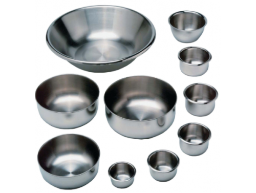 STAINLESS STEEL HOLLOWARE IODINE BOWLS