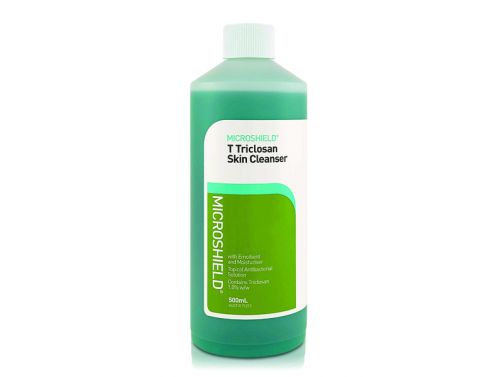 MICROSHIELD T TRICLOSAN SKIN CLEANSER WITH ANTIMICROBIAL SKIN CLEANSER WITH 1% TRICLOSAN