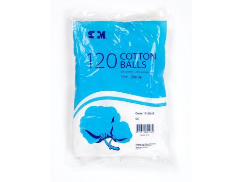 S&M COTTON WOOL BALLS 0.6G / PACK OF 120