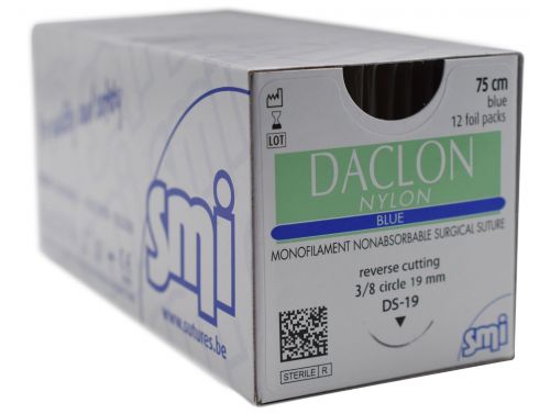 SMI DACLON / 3-0 / 19MM / 75CM / RC / BOX OF 12