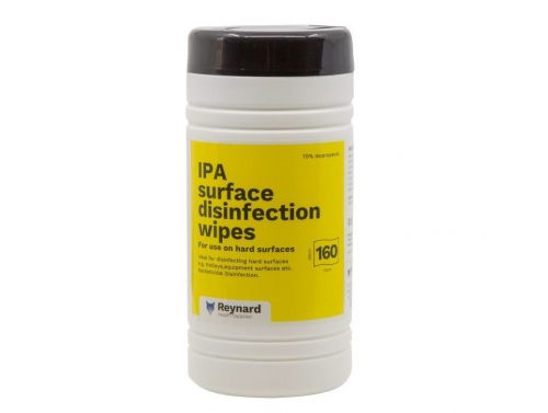 REYNARD SURFACE DISINFECTANT IPA WIPES / 20CM X 22CM / TUBE OF 160