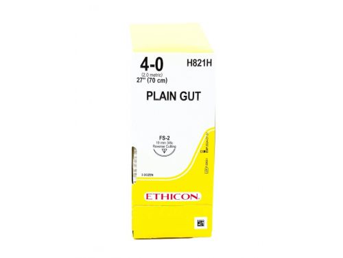 ETHICON CATGUT PLAIN 3/8 SUTURE / 4-0 / 70CM / RC / BOX OF 36