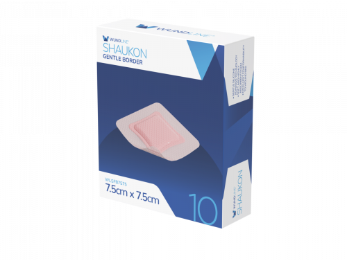 WUNDLINE SHAUKON SILICONE FOAM LITE DRESSING / BORDERED / 7.5 X 7.5CM / BOX OF 10