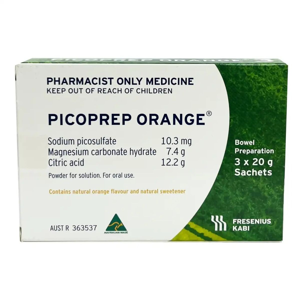 PICOPREP ORANGE SACHET / PACK OF 3 photo