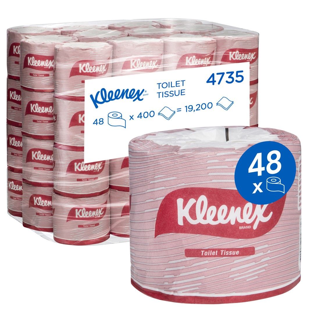 KLEENEX TOILET TISSUES / RED WRAPPER / 2-PLY / CARTON OF 48 / 400 SHEETS/ROLL photo