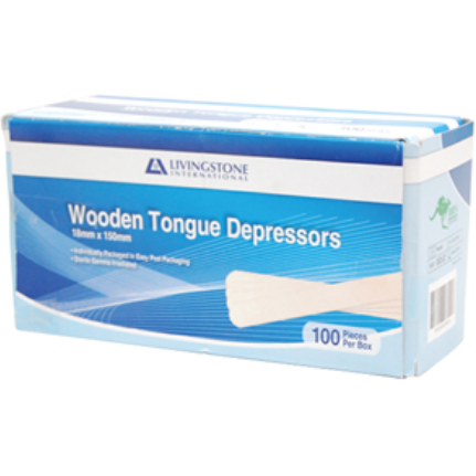 LIVINGSTONE TONGUE DEPRESSORS / STERILE / WOODEN / BOX-100 photo