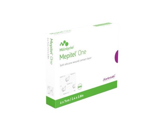 MEPITEL ONE / ONE SIDED SAFETAC WOUND DRESSING / 6CM X 7CM / BOX OF 5 photo