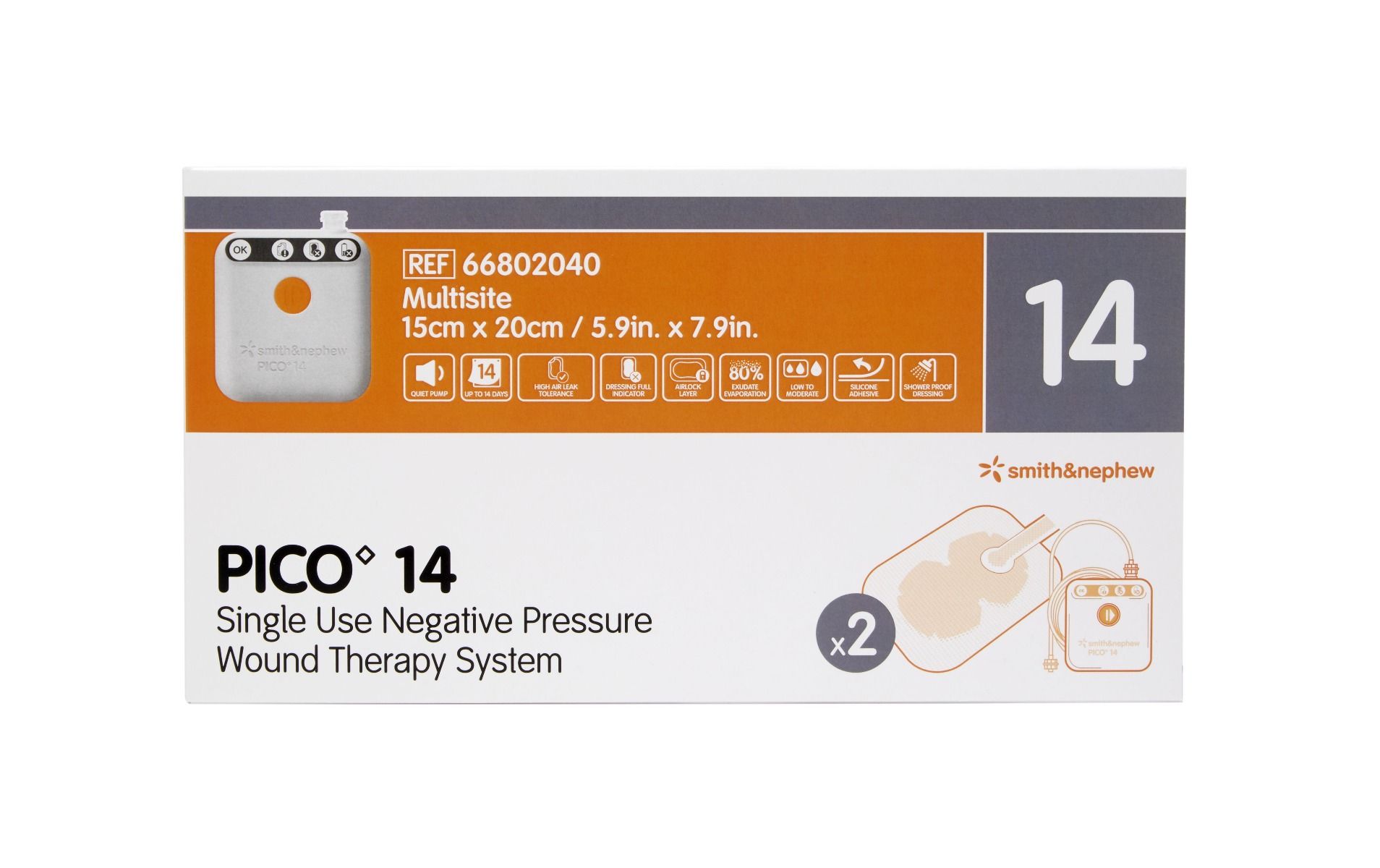 PICO 14 MULTISITE NEGATIVE PRESSURE WOUND THERAPY SYSTEM / SMALL / 15CM X 20CM / EACH photo