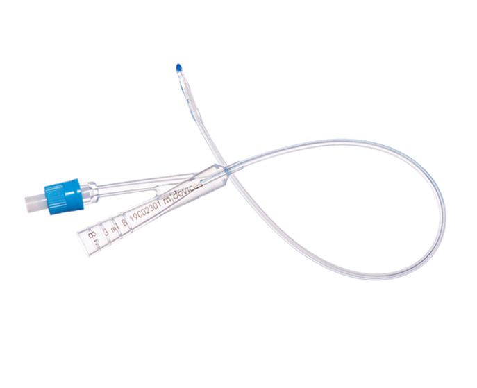 FOLEY CATHETER PAED SILICONE / 2WAY 8FR 3ML 33CM / LT BLUE / BOX OF 10 photo