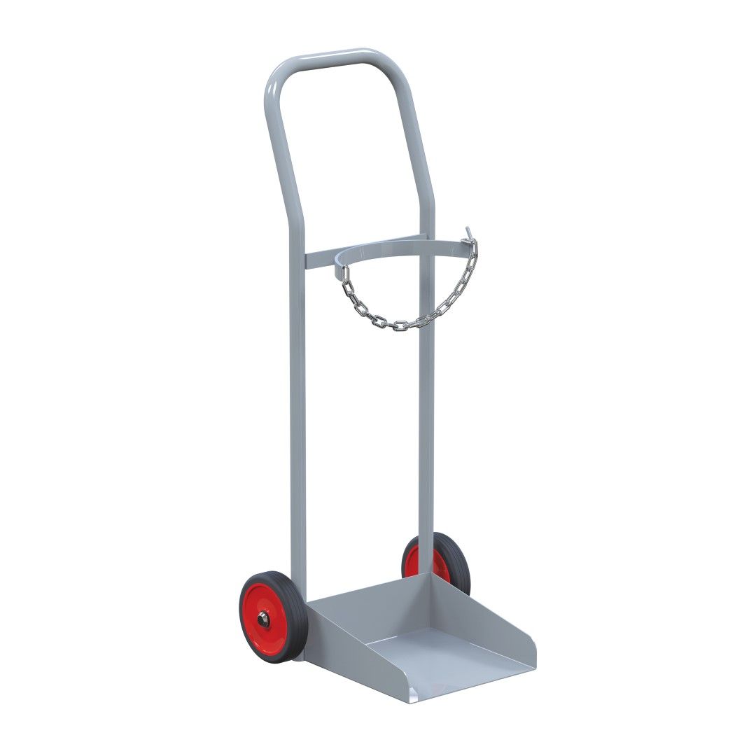 STAINLESS STEEL OXYGEN TROLLEY / D SIZE photo