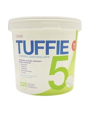 TUFFIE 5 DISINFECTANT WIPES / TUB 225 photo