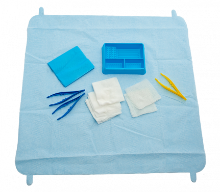 BASIC DRESSING PACK WITH NON-WOVEN AND GAUZE SWABS & LAMINATED TOWEL