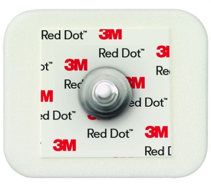 3M RED DOT™ ECG FOAM MONITORING ELECTRODE / METAL / 4 x 3.2CM / BOX OF 50 