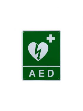 AED DEFIB WALL SIGN FLAT / EACH