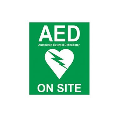 AED DEFIB STICKER / EACH