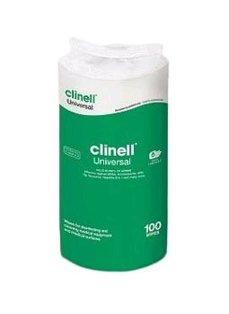 CLINELL UNIVERSAL SANITISING WIPES / REFILL / BOX OF 100