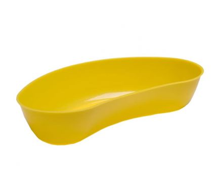 FISHER & WEBSTER DISPOSABLE PLASTIC HOLLOWARES / KIDNEY DISH / YELLOW / 700ML / EACH