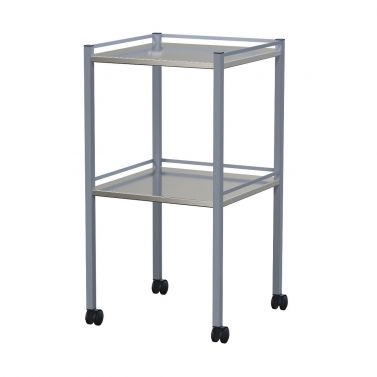 FORTRESS POWDER COATED SERIES INSTRUMENT TROLLEY / NO DRAWER / 490X490X900MM