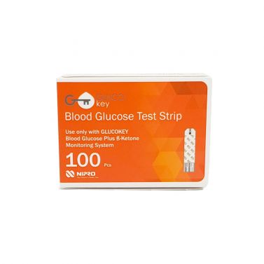 GLUCOKEY BLOOD GLUCOSE TEST STRIPS / BOX 100