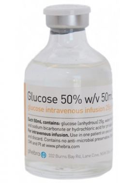 GLUCOSE INJECTION VIAL / 50% X 50ML / EACH