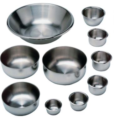 STAINLESS STEEL HOLLOWARE IODINE BOWLS
