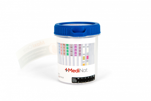 MEDINAT MAXI CLEAR 6 DRUGS URINE TEST CUP + 6 ADULTERANT TEST STRIPS (INC ALCOHOL)