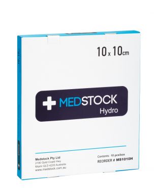 MEDSTOCK HYDROCOLLOID DRESSING 10CM X 10CM / BOX OF 10