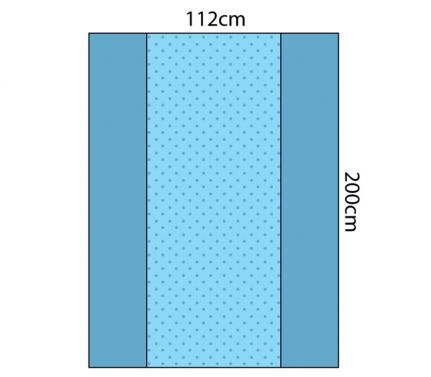 MULTIGATE BLUE PE BACK TABLE COVER WITH REINFORCEMENT / 112CM X 200CM / SMALL / EACH