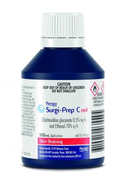 SURGI-PREP C RED CHLORHEXIDINE 0.5% AND ETHANOL 70%