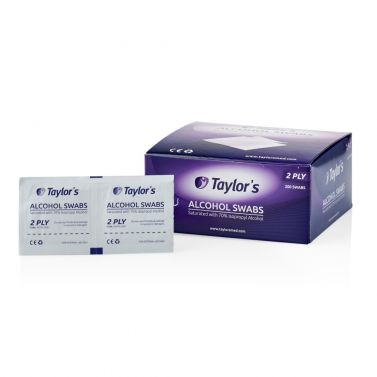 TAYLOR'S SKIN CLEANSING ALCOHOL SWABS / BOX OF 200   