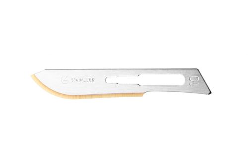 TAYLOR'S GOLD STAINLESS STEEL SCALPEL BLADE / SIZE 10 / BOX-100