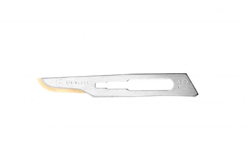 TAYLOR'S GOLD STAINLESS STEEL SCALPEL BLADE / SIZE 15 / BOX-100