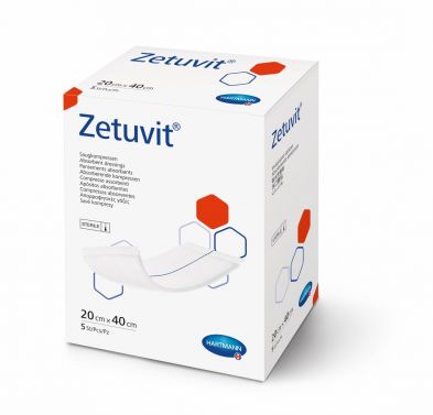 ZETUVIT NON-ADHERENT DRESSING / 20 X 40CM / BOX/5