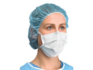 PRIMED LEVEL 2 SURGICAL SOFT MASK / TIEBACK 3 PLY / WHITE / BOX OF 50