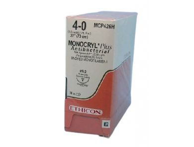 MONOCRYL PLUS SUTURES / 4-0 / 19MM / 70CM / PS-2 / BOX OF 36