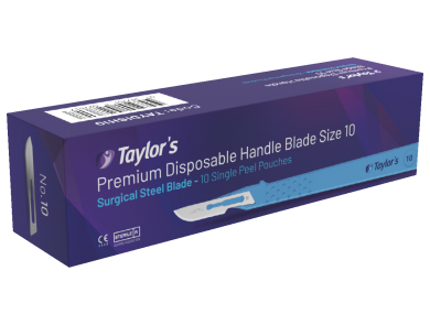 TAYLOR'S DISPOSABLE SCALPEL HANDLE / SIZE 10 / BOX OF 10